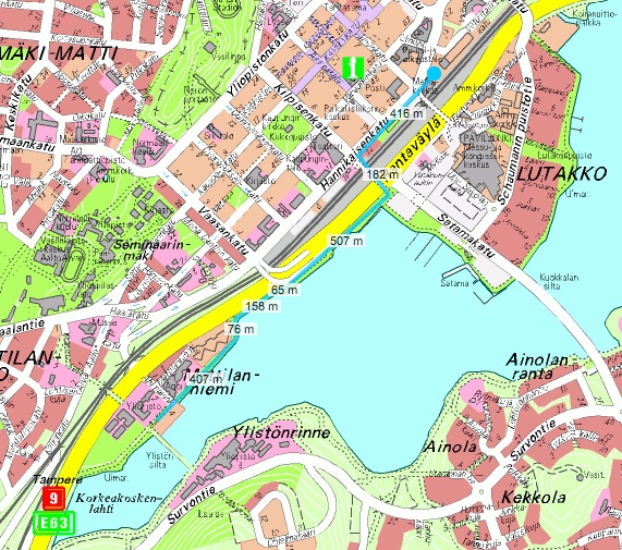 Jyvaskyla centre ville carte